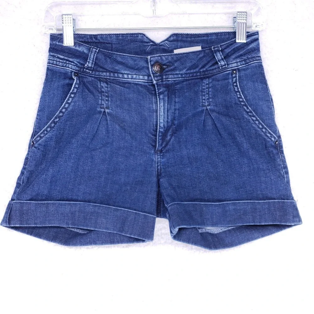 HM Jean Shorts Womens Size 4 Mid Rise Denim Blue Jeans Casual Pants